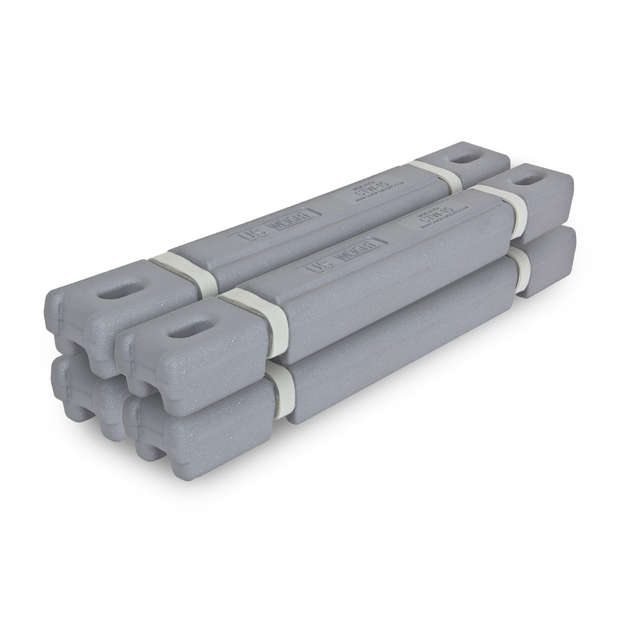 US Weight, Ingot Set of 4 15 lb Weights (Grey), Included (qty.) 4 Model# U0060
